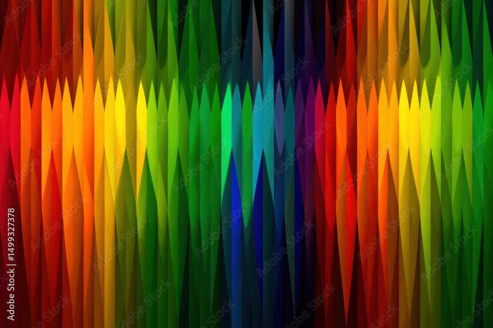 Poster abstract geometric background with vibrant colors and sharp lines, creating a dynamic and eye-catchi