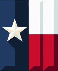 Stylized Texas State Flag Illustration