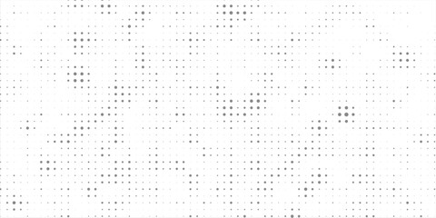 Halftone gradient. Dotted gradient, smooth dots spraying and halftones dot background seamless horizontal geometric pattern