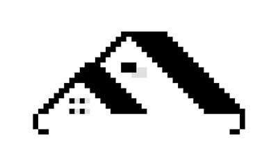 Fototapeta premium home vector logo pixel art