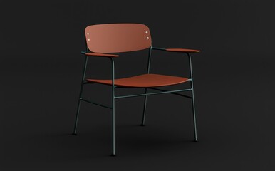 Modern arm chair with a simple design