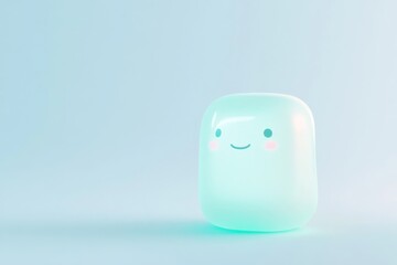 Cute ai chatbot icon with smiling face - minimalist design for technology themes