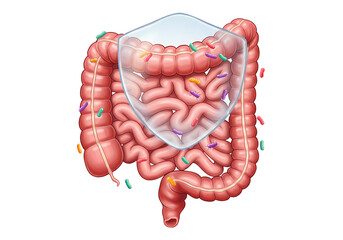 Human Digestive System Anatomy Diagram Large Intestine Small Intestine Colon Rectum Ileum isolated on transparent background