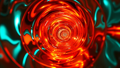 Metallic vortex, spiraling reflections, sci