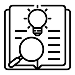 Source of knowledge single icon