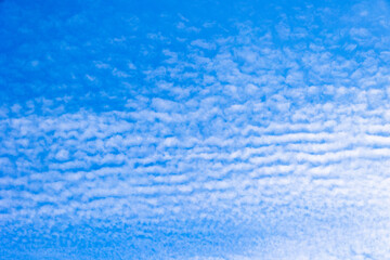 Altocumulus clouds in blue sky