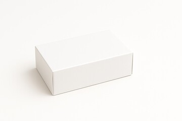 White rectangular soap bar box on white surface