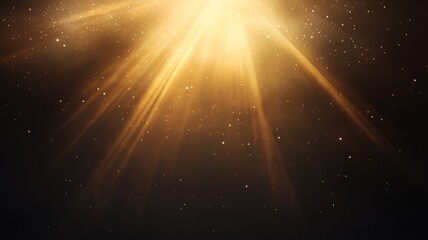 Celestial harmony design with radiant light rays and cosmic starscape for inspirational background