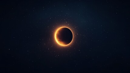 Mystical lunar eclipse with celestial harmony in cosmic sky design