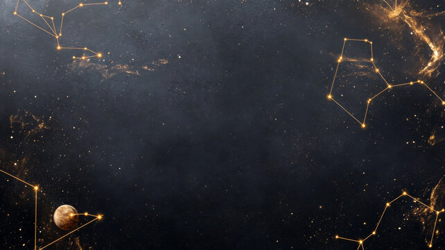 Celestial harmony: magical star map for cosmic exploration and astronomy enthusiasts