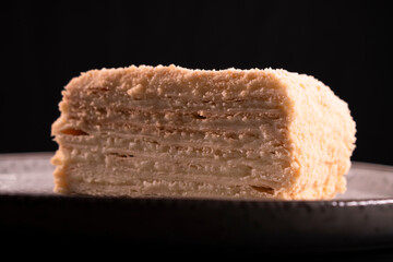 Napoleon cake. Dessert. Healthy food. Diet dish. Layered cake