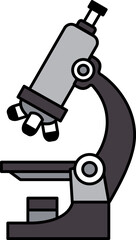 isolate illustration of a microscope