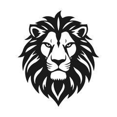 Lion logo with detailed mane. Animal icon template.Symbol of strength, power and leadership. Stylish design is perfect for branding, logos and product design. Wild animal, king lion, fierce predator