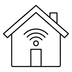 house icon on metal internet button