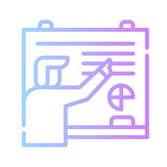 Obraz premium college icon spesial line with gradient color blue purple_teach