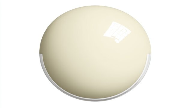 Biała kula bilardowa z numerem 1 na białym tle, czysty wektor graficzny.