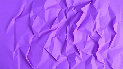 Crumpled purple paper texture background. Wrinkled paper surface abstract background