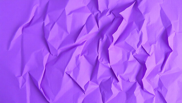 Crumpled purple paper texture background. Wrinkled paper surface abstract background