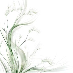 Background of flowers and waves.