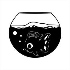 aquarium icon vector design template simple and clean 