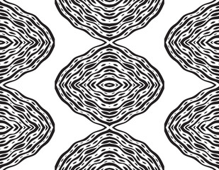Black and white seamless geometric pattern