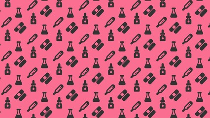 Fototapeta premium vector seamless medical doctors pattern