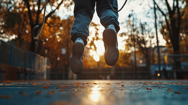 Jumping Rope Outdoors