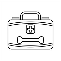 Pet first aid kit icon, good for web use