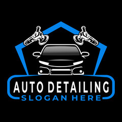 Car protection logo design vector template. Car garage logo design