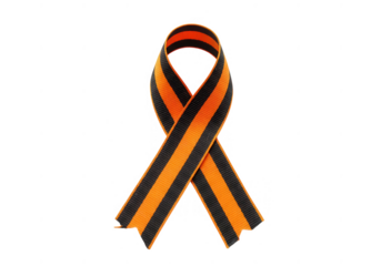 St george ribbon isolated on transparent background