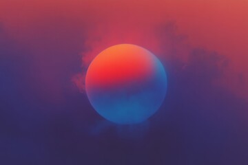 Obraz premium Ethereal planet in gradient grunge overlay theme for digital art projects