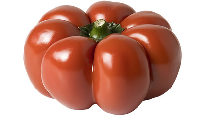 Vibrant red bell pepper, plump and glossy