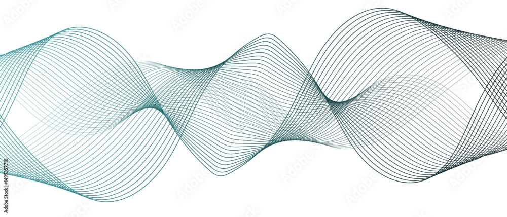Fototapete Abstract glowing Modern wave with Dynamic flowing lines. Futuristic technology and sound wave lines. Digital frequency track equalizer with Stylized line art. Twisted curve lines and blend effect