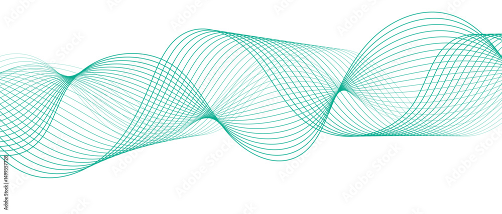 Leinwandbilder Abstract glowing Modern wave with Dynamic flowing lines. Futuristic technology and sound wave lines. Digital frequency track equalizer with Stylized line art. Twisted curve lines and blend effect