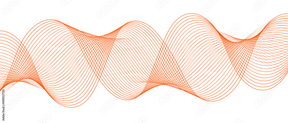 Fototapete Abstract glowing Modern wave with Dynamic flowing lines. Futuristic technology and sound wave lines. Digital frequency track equalizer with Stylized line art. Twisted curve lines and blend effect