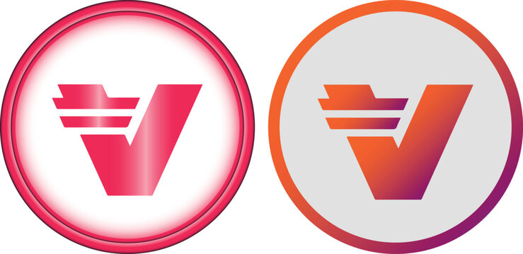 verasity-vra cryptocurrency logo illustrations on abstract background. 3d illustrations.