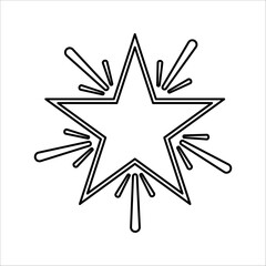 simple star icon designed in filled, outline, line and stroke styles