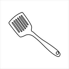 Simple vector traditional spatula icon. Cooking tools. Household appliances.