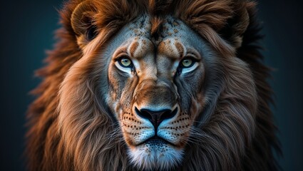 Naklejka premium lion head portrait