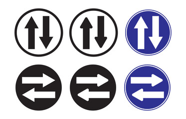 tow way arrow icon, Tow Way Sign