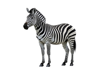 Fototapeta premium Zebra Cutout, Isolated Transparent Background