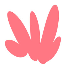 bright bold bubble squiggle shape abstract modern design asset salmon coral pink