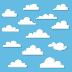 Blue sky vector cloud pattern illustration