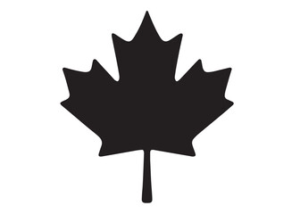 maple leaf logo silhouette vector design, maple leaf black silhouette logo icon, black maple leaves vector illustration, maple leaf canadian icon logo isolated on white background