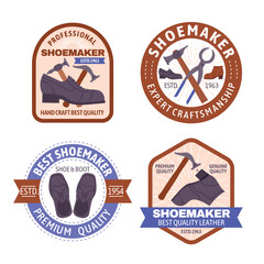 Flat Shoemaker Logo Emblem Collection