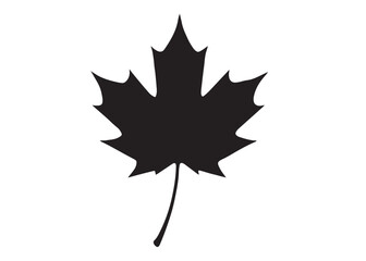 maple leaf logo silhouette vector design, maple leaf black silhouette logo icon, black maple leaves vector illustration, maple leaf canadian icon logo isolated on white background