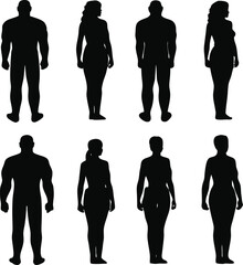 Silhouette Collection of Male and Female Body Types