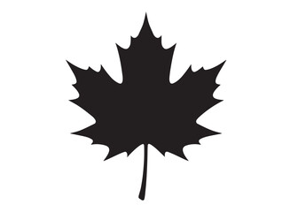 maple leaf logo silhouette vector design, maple leaf black silhouette logo icon, black maple leaves vector illustration, maple leaf canadian icon logo isolated on white background
