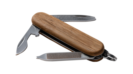 Compact outdoor utility knife with serrated edge option