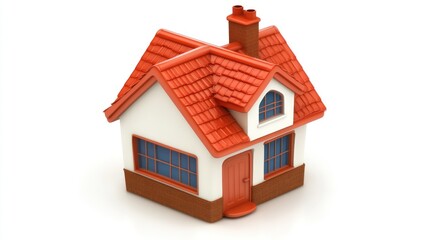 Adorable 3D Model of a Cozy Cottage House